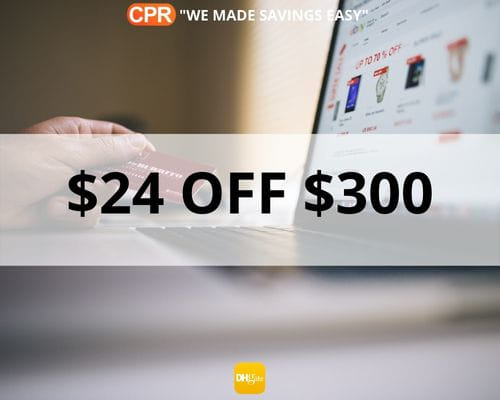 $24 OFF $300