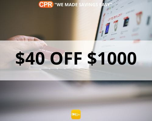 $40 OFF $1000