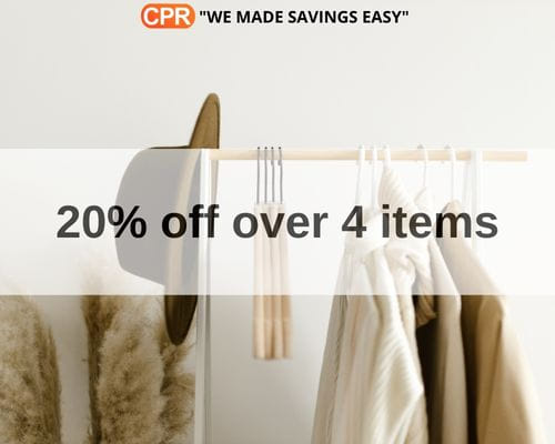 20% Off Over 4 Items