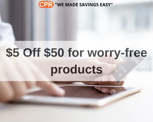 $5 Off $50 For Worry-free Products