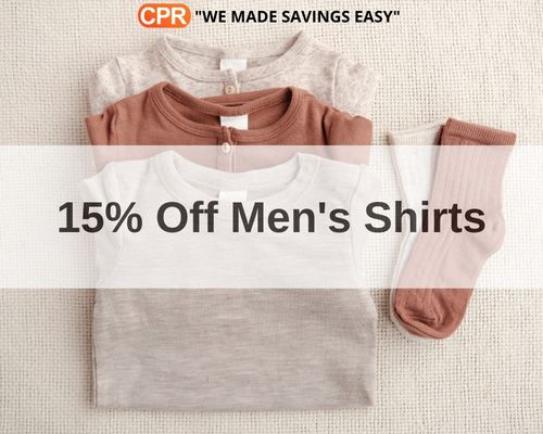 15% Off Men's Shirts When You Buy 4 Or More