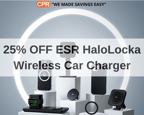 25% OFF ESR HaloLocka Wireless Car Charger