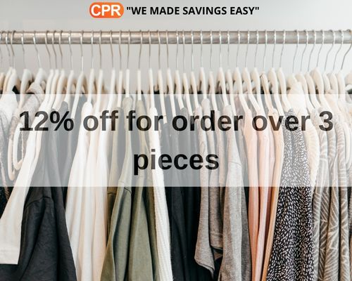 12% Off For Order Over 3 Pieces