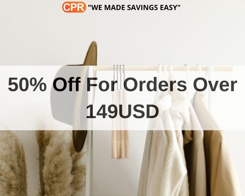 50% Off For Orders Over 149USD