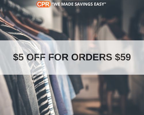$5 OFF FOR ORDERS $59