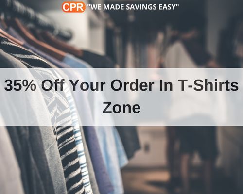35% Off Your Order In T-Shirts Zone