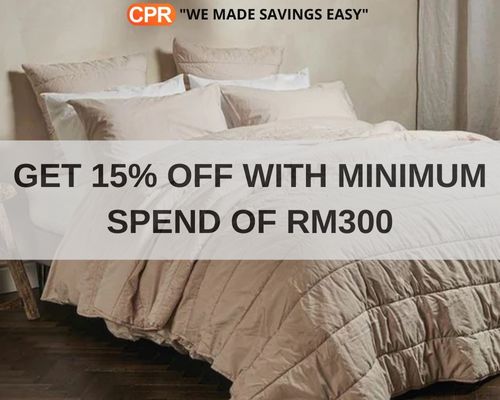 GET 15% OFF WITH MINIMUM SPEND OF RM300