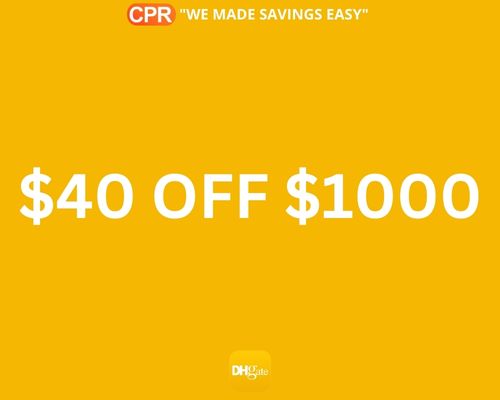 $40 OFF $1000